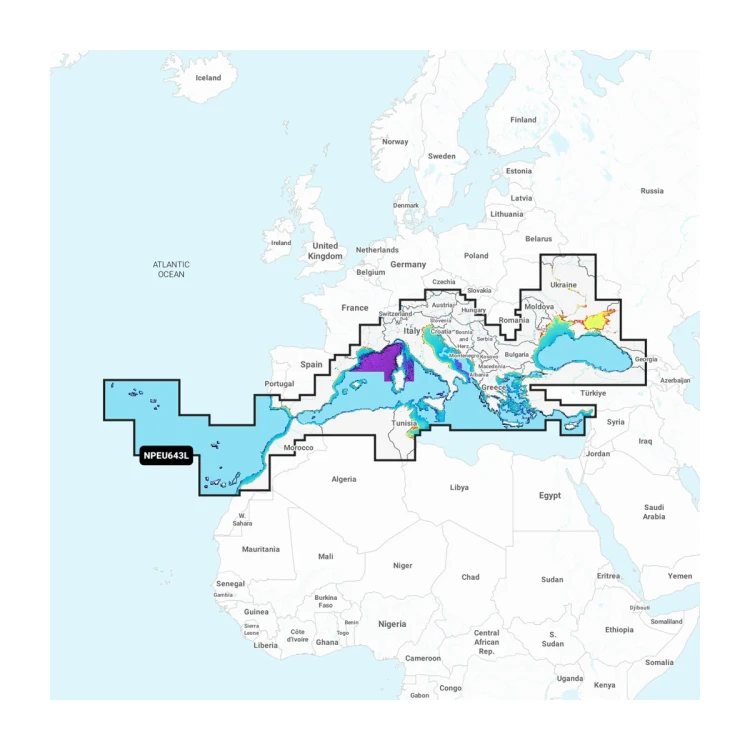 КАРТА NAVIONICS PLATINUM+ (Дніпро, Чорне, Азовське, Середземне море)